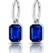Cilla Jewels Oorringen Zilverkleurig Blauw Kristal