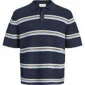 Jack & Jones Shirt 'JORMaine' nachtblauw / duifblauw / pastelblauw / wit