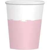 Amscan Feestbekers 250 Ml Karton Roze/wit 8 Stuks