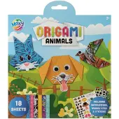 Nobrand Origami Dieren Maken Set Inclusief Stickers en Wiebeloogjes - Origami Papier - Vouwblaadjes - Hobby en Creatief voor Kinderen en Volwassenen