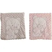 Bigbuy Fun Babydeken Met Dubbel Geborduurde Beer 100x75 Cm