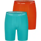 Happy Shorts Boxershorts turquoise / oranjerood