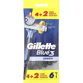 Gillette 2x Blue3 Smooth 4+2 stuks - Voordeelverpakking 12 stuks
