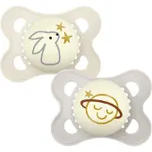Mam - Original Night Silk Pacifiers - Neutral - 0-6m