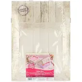 Funcakes Pure Taartdoos met Venster Vierkant - Karton - Houtlook - 2 Stuks - 32x32x11,5 cm
