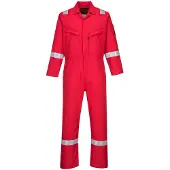 Portwest AF73 Araflame zilverkleurige overall, rood, maat 34