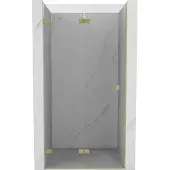 Mexen Lunar-F opvouwbare douchedeur links 75 , transparant, goud geborsteld - 836-075-000-55-00-L