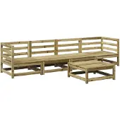vidaXL 5-delige Loungeset geïmpregneerd grenenhout