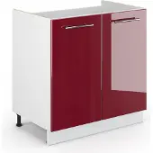Vicco Fame-Line Wastafelkast – 80 cm zonder werkblad Bordeauxrode hoogglans
