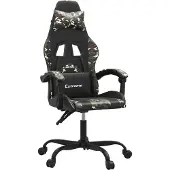 Syfax Gamestoel kunstleer zwart en camouflage