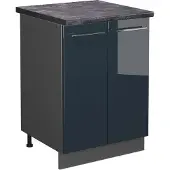 Vicco Fame-Line Keukenonderkast – 60 cm, WB Antraciet Donkerblauw hoogglans