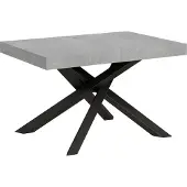 Itamoby Uittrekbare tafel 90x120/224 cm, Volantis, cementkleur, antraciet onderstel