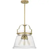 QUOIZEL LED Hanglamp Wimberley | 3X E27 Max 60W | Dimbaar | Weathered Brass