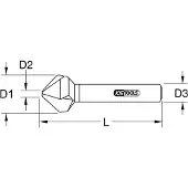 Ks Tools 3360109 336.0109 Kegelverzinkboor 31.5 mm Staal Kobalt Cilinderschacht 1 stuk(s)