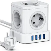 Voomy Stekkerdoos - 5-voudig - USB -