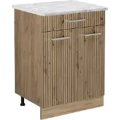 Vicco Keukenonderkast R-Line Artisanaal eiken 60 cm WB Marmer, Model 49118