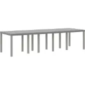 Syfax Tuinstafel Lichtgrijs 300 x 100 x 73 cm poly rattan