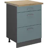 Vicco R-Line Keukenonderkast – 60 cm met laden, WB Eik Blauw-grijs