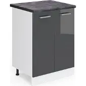 Vicco R-Line Keukenonderkast – 60 cm, WB Antraciet Antraciet Hoogglans