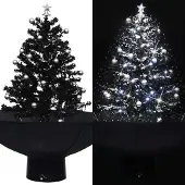 Prolenta Maison Exclusive - Kunstkerstboom met parapluvoet, zwart, 75 cm, PVC