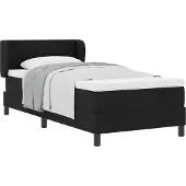 Syfax Boxspringbed met hoofdeinde Zwart 80 x 200 cm Stof