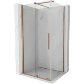 Mexen Velar schuifdouchecabine 120 x 80 , transparant, geborsteld koper - 871-120-080-01-65