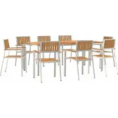 Syfax Buiten eettafelset 9 st 200 x 90 x 75 cm