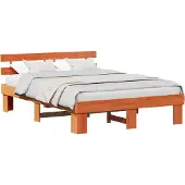 Syfax Bedframe Wasbruin 140 x 200 cm Massief grenenhout