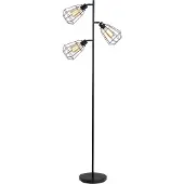 HOMCOM -Vloerlamp-36x36x165cm-Metal-Noir