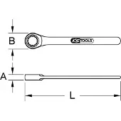 Ks Tools 964.1022 9641022 Enkelvoudige ringsleutel Sleutelbreedte (metrisch) 22 mm