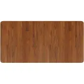 vidaXL Wastafelblad 100x50x2,5cm behandeld massief hout donkerbruin