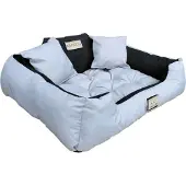 AIO Factory KINGDOG hondenmand, 55x45 cm, gepersonaliseerd, waterdicht, lichtgrijs