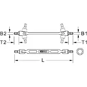 Ks Tools 517.0341, Roestvrij staal, Chroom-vanadiumstaal, Recht, 4,3 mm, 205 mm, 115 g