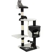 Lionto krabpaal, 112cm zwart/wit voor katten