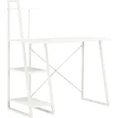 Prolenta Maison Exclusive - Bureau met plankenunit, wit, 102x50x117 cm