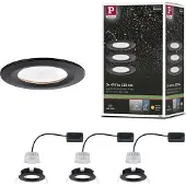 Paulmann 94474 LED-inbouwlamp Set van 3 stuks LED LED vast ingebouwd 18 W Zwart (mat)