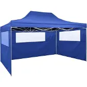 Syfax Partytent met 3 zijwanden inklapbaar 3x4 m staal blauw