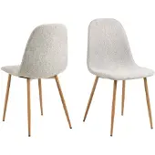 Ebuy24 basic Julia Eetkamerstoel - Lichtgrijs