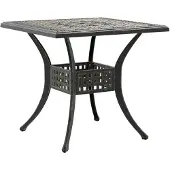 Syfax Tuintafel 80x80x75 cm gietaluminium bronskleurig
