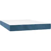Syfax Pocketveringmatras medium 140x200x20 cm fluweel donkerblauw