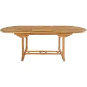 House Nordic Eettafel Salamanca uitschuifbaar | hout naturel 240x90x75 cm tuintafels | NADUVI