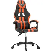Syfax Gamestoel kunstleer zwart en oranje