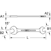 Ks Tools 518.3202 Dubbele steeksleutel