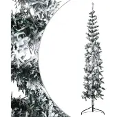 Syfax Kunstkerstboom half met sneeuw smal 240 cm