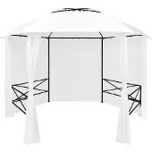Syfax Tuinpaviljoen met gordijnen 180 g/m² 360x312x265 cm wit