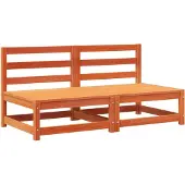 vidaXL Tuinbank zonder armleuning 2 st 70x70x67 cm grenenhout wasbruin