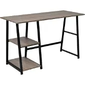 Prolenta Maison Exclusive - Bureau met 2 planken, grijs en eikenhout