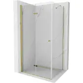Mexen Lima vouwdeur douchecabine 70 x 90 cm, transparant, goud - 856-070-090-50-00