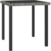 Syfax Tuintafel 70x70x73 cm poly rattan grijs