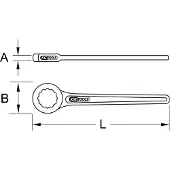 Ks Tools ringsleutel 963.7548, 55 mm, aluminium-brons (niet-ijzerlegering), 650 g
